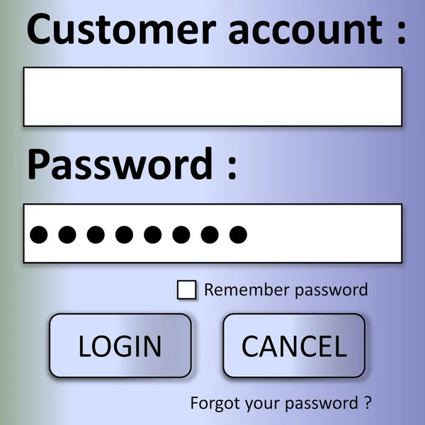 Login form — Stock Photo, Image