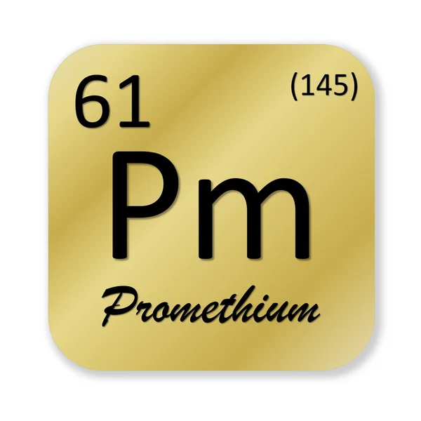 Element: promethium • prométhium — Zdjęcie stockowe