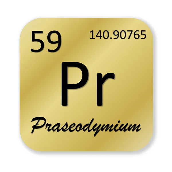 Praseodymium element — Stock Photo, Image