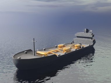 Tanker gemi - 3d render