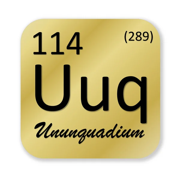 Ununquadium 或 flerovium 元素 — 图库照片