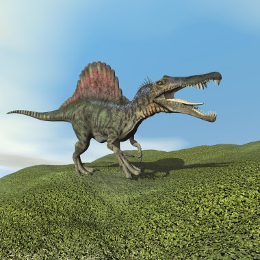 Spinosaurus dinosaur - 3D render clipart