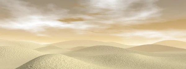 Sand öken - 3d render — Stockfoto