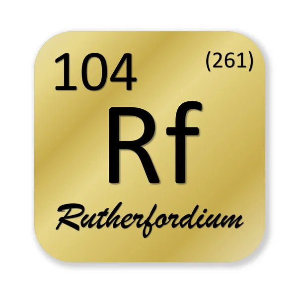 Prvek rutherfordium — Stock fotografie