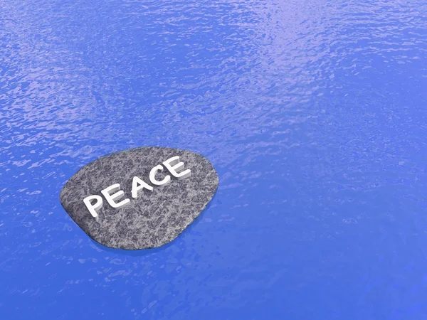 Peace stone - 3D render — Stock Photo, Image