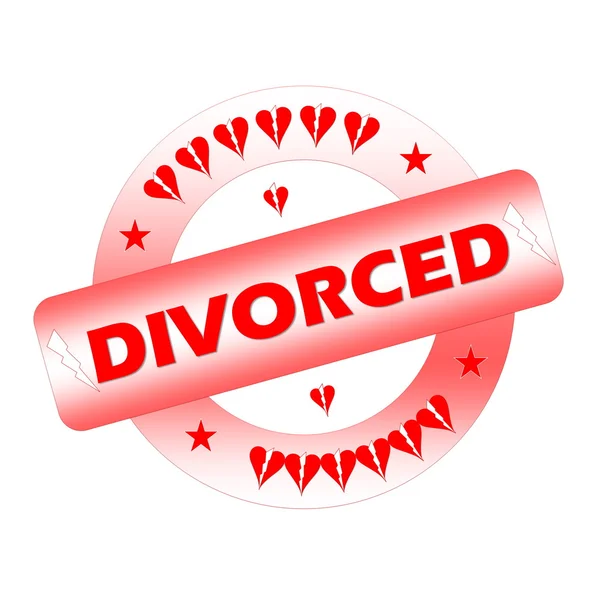 Divorced stamp — Stock Photo, Image