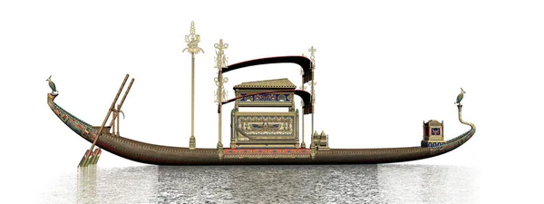 Egipski Świętej barki z grobu - 3d render — Zdjęcie stockowe