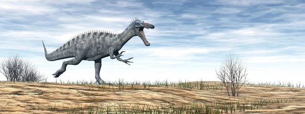 Suchomimus dinosaur in the desert - 3D render — Stock Photo, Image