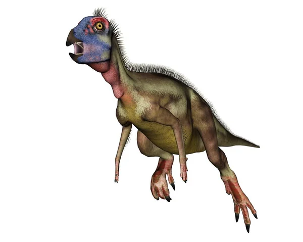 Hypsilophodon dinosaur running or jumping - 3D render — Stock Photo, Image