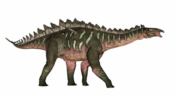 Miragaia dinosaurio caminando boca abierta - 3D render — Foto de Stock