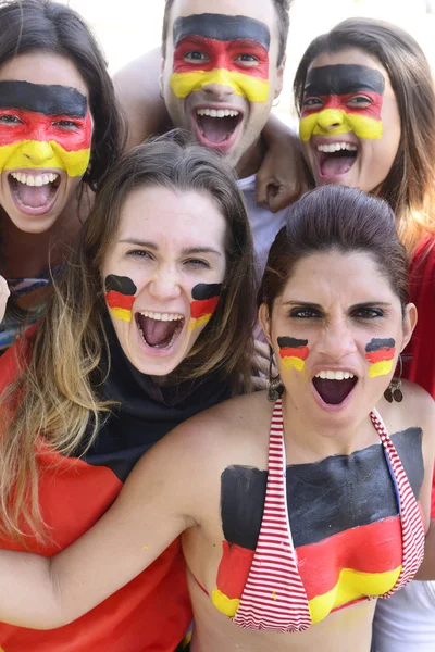 Fans de football allemands commémorant la victoire — Photo