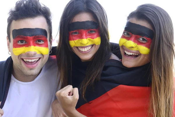 Deutsche Fußballfans feiern Sieg — Stockfoto