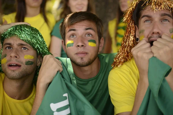 Brasilianische Fußballfans — Stockfoto