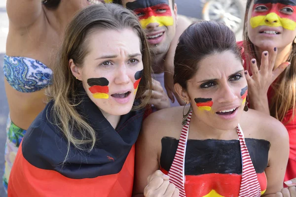 Niemiecka grupa fanów piłki nożnej — Zdjęcie stockowe