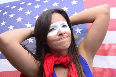 ABD Amerikalı harap kadın futbol fan