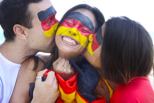 Feliz alemán aficionados al fútbol —  Fotos de Stock