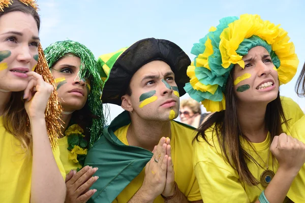 Brasiliansk fotboll fläktar — Stockfoto