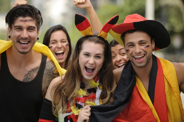 Футбольные фанаты Германии — стоковое фото