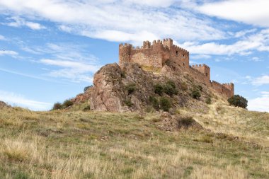 Castle adlı RIBA de Santiuste, Castilla la Mancha, İspanya