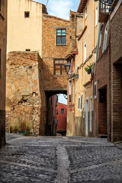 Старая Улица Таразоне Сарагосса Испания Стоковое Изображение