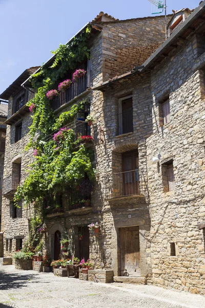 Ainsa Village Médiéval Des Pyrénées Huesca Espagne — Photo
