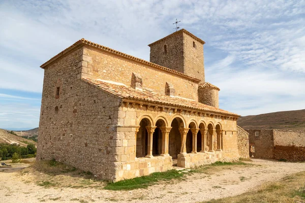 Chiesa Romanica San Pietro Caracena Soria Castiglia Leon Spagna — Foto Stock