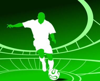 bir adam oynarken futbol maçı