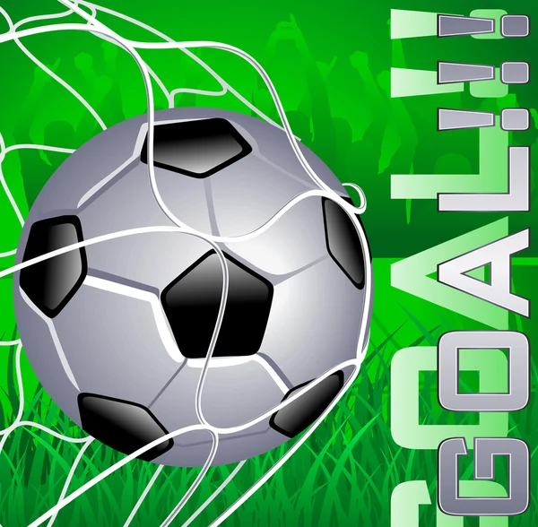 Vinnande fotbollslag i spelet — Stock vektor