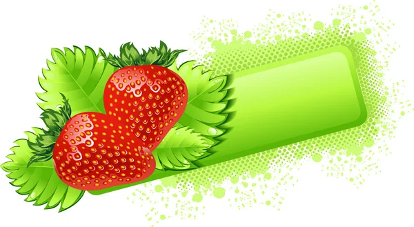 Banner strawberry — Stock Vector