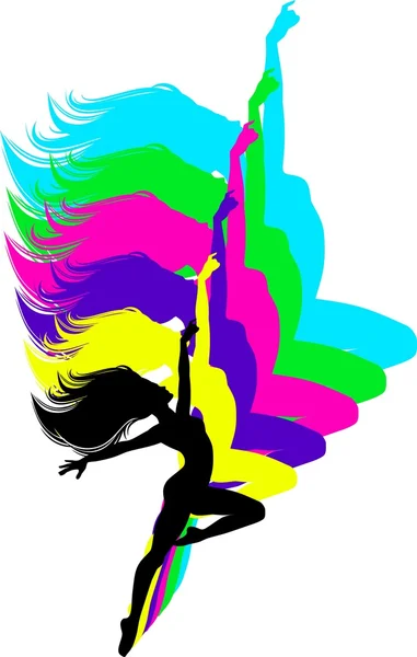 Color the girl — Stock Vector