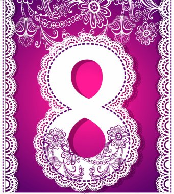 narin, mor zemin üzerine 8 Mart