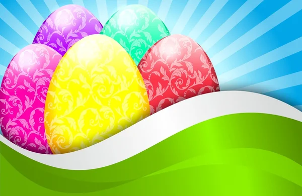 Fond lumineux et ensoleillé pour Pâques — Image vectorielle