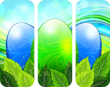 desen renkli Paskalya yumurtaları