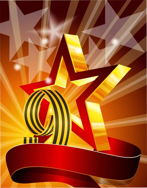 parlak turuncu zemin üzerine 9 Mayıs