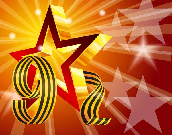 parlak turuncu zemin üzerine 9 Mayıs