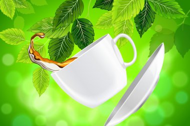 çay nane yaprağı üzerine döktüm