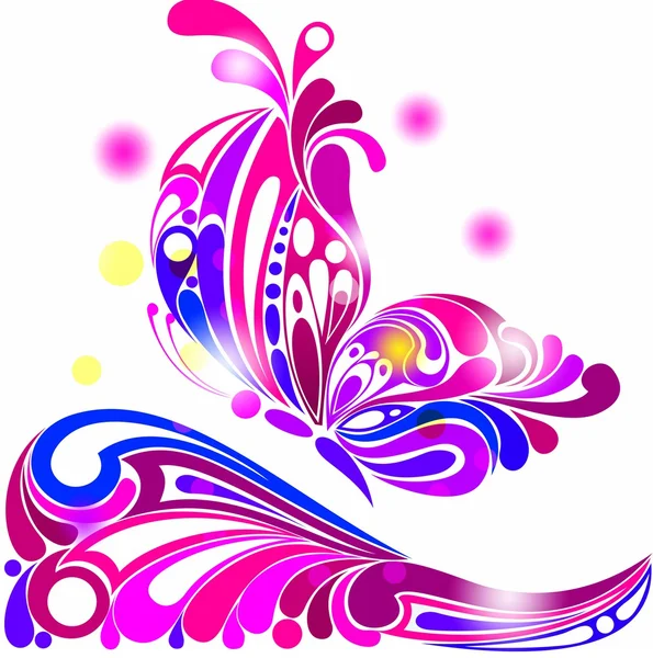 Růžová motýlí vzory — Stockový vektor