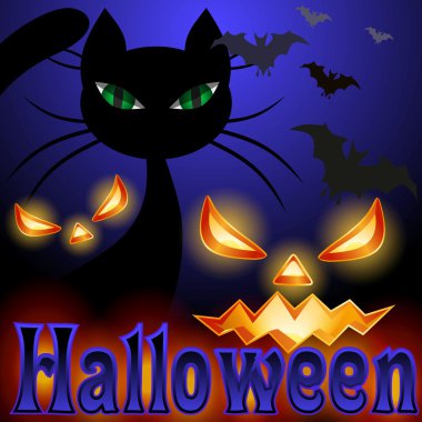 Cadılar Bayramı, kara kedi için arka plan