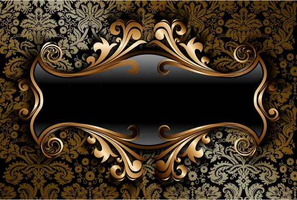 Altın elemanları ile vektör dekoratif süs arka plan