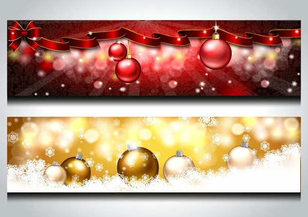 Bright New Year banners — Stock Vector