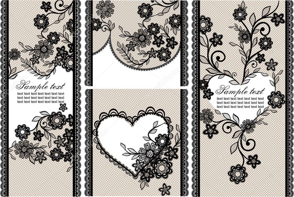 Stock card, lace