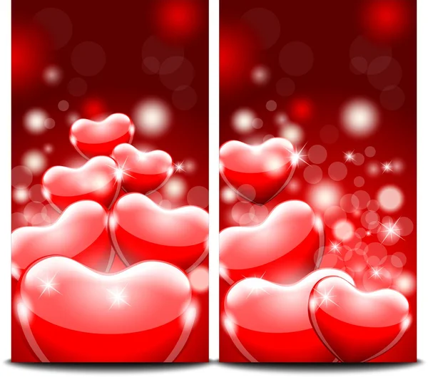 Heldere banners, valentine's day — Stockvector