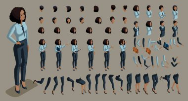 İnsanların duygularıyla yüzleşip, karakterini oluşturan şeyler. Duyguları ve el hareketleriyle Afrikalı Amerikalı bir kadının 3D işi. Yaratıcı