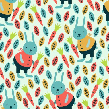 Rabbit seamless pattern