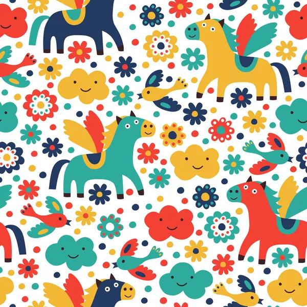 Horse seamless pattern — Stockvector