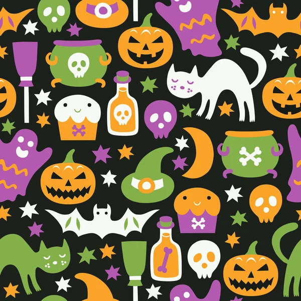 Halloween seamless pattern — Stock Vector