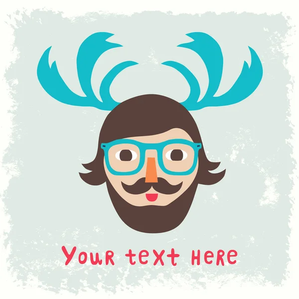 Hipster card — Stock Vector