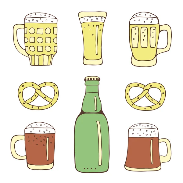 Cartoon bier set — Stockvector