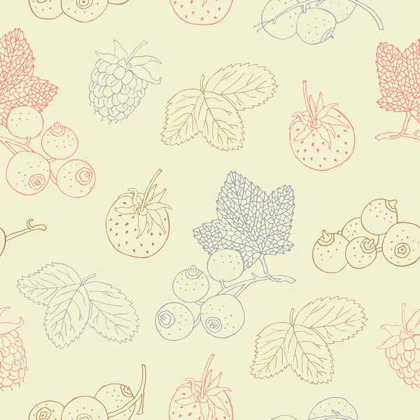 Berry seamless pattern — Stock Vector