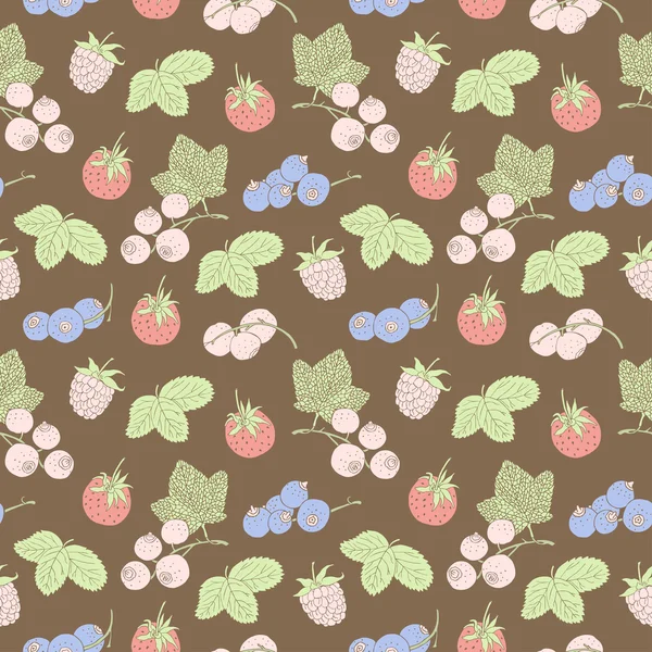 Motif sans couture Berry — Image vectorielle